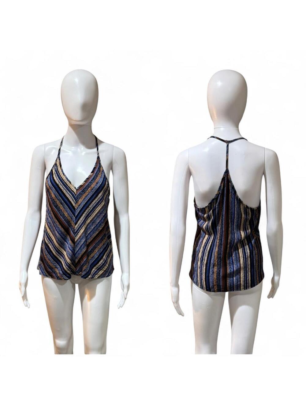 Chevron Halter Top w/Open Back T-Strap #haltertop #chevron #tanktop #racerback